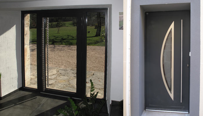 Vente et pose de portes d'entrées sur Millau, Rodez, Severac, Aveyron : Severac Aluminium.